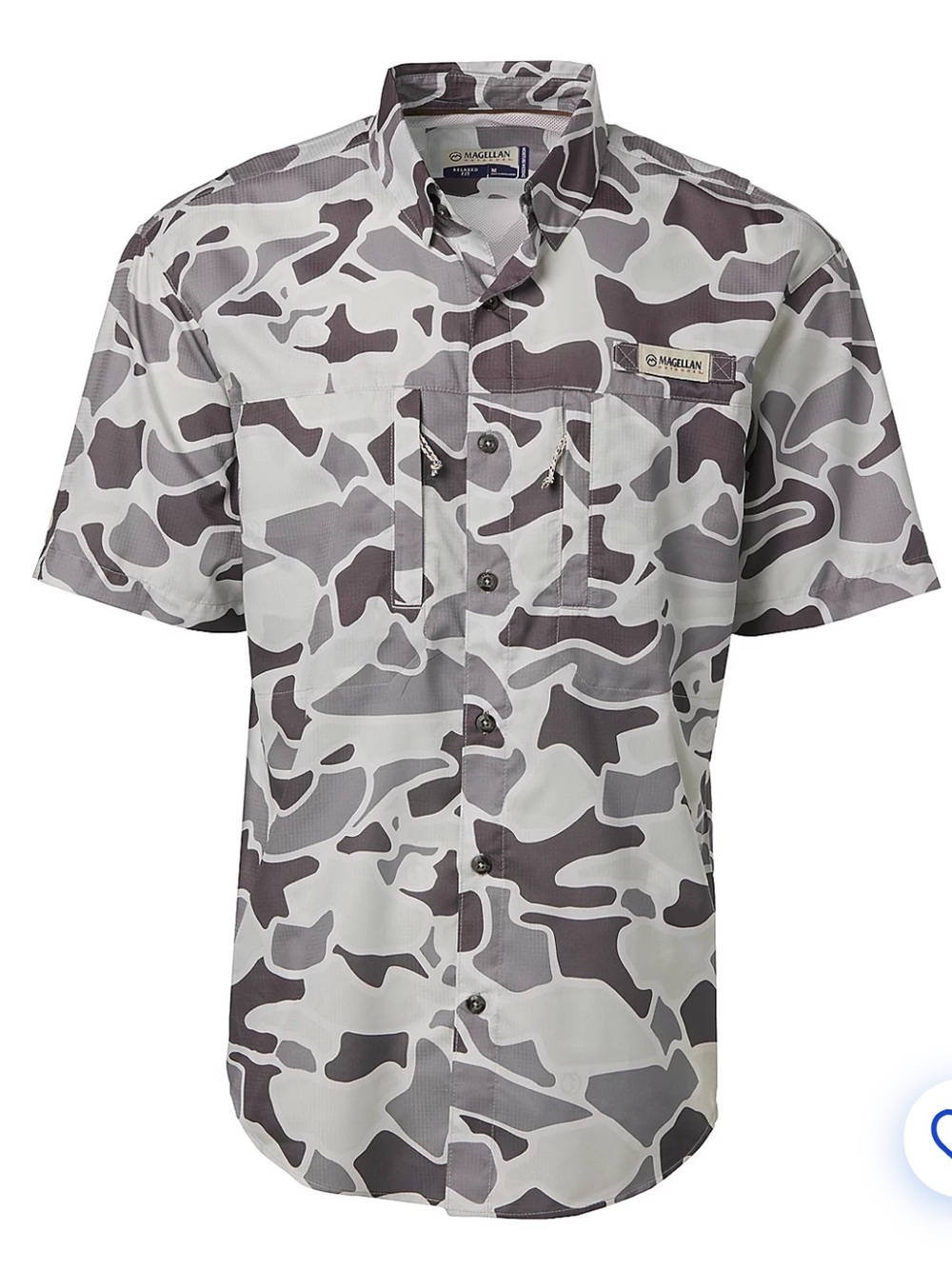 NEW Magellan Outdoors Men’s Mallard Camo Fishing Shirt size: M